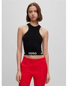 Топ приталенного кроя, черный Hugo