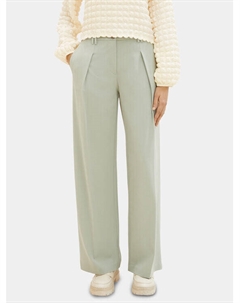 Широкие брюки из ткани, зеленый Tom tailor