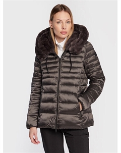 Пуховик стандартного кроя, коричневый Cmp