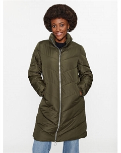 Пуховик стандартного кроя, зеленый Jdy