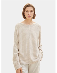 Пуловер свободного кроя, экрю Tom tailor