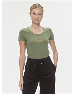 Футболка узкого кроя, зеленый Guess
