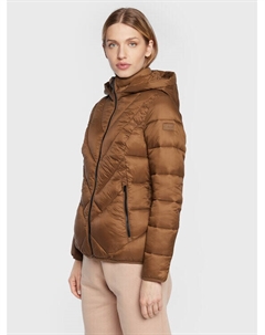 Пуховик стандартного кроя, коричневый Cmp