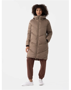 Пуховик стандартного кроя, коричневый 4f