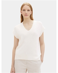 Пуловер свободного кроя, экрю Tom tailor