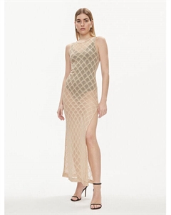 Летнее платье приталенного кроя золотого цвета, желтый Liu jo