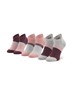 Комплект из 3 низких носков унисекс, розовый Asics