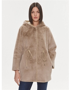 Шуба стандартного кроя, бежевый Liu jo