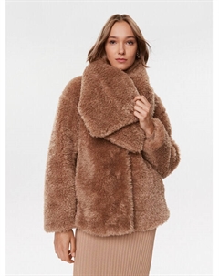 Шуба стандартного кроя, коричневый Guess