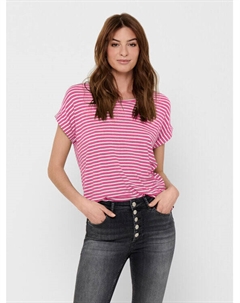 Футболка стандартного кроя, розовый Only