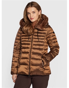 Пуховик стандартного кроя, коричневый Cmp