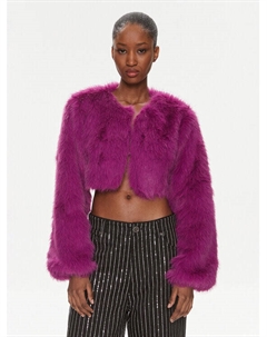 Шуба стандартного кроя, фиолетовый Only