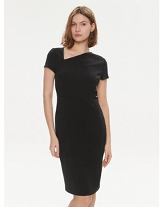 Коктейльное платье стандартного кроя, черный Calvin klein