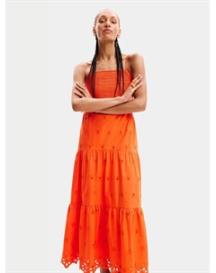 Летнее платье стандартного кроя, оранжевый Desigual