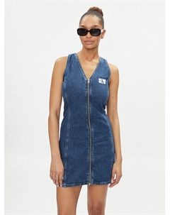 Джинсовое платье узкого кроя, синий Calvin klein