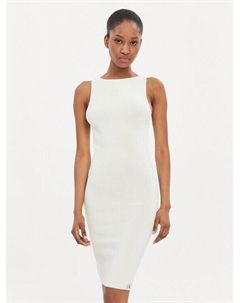 Летнее платье приталенного кроя, экрю Calvin klein
