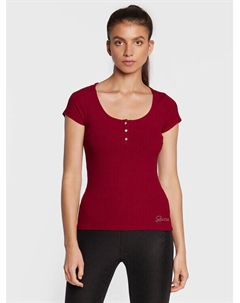 Футболка узкого кроя, красный Guess