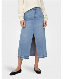 Джинсовая юбка стандартного кроя, синий Jdy