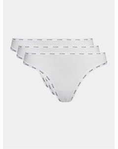 Комплект из 3 бразильских женских трусов, белый Guess