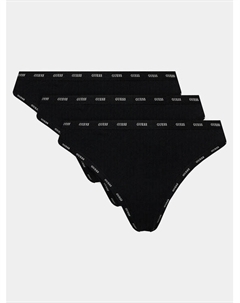 Комплект из 3 бразильских женских трусов, черный Guess