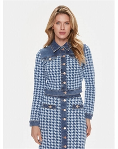 Джинсовая куртка стандартного кроя, синий Guess