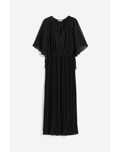 Платье Tie-detail Pleated, черный H&m