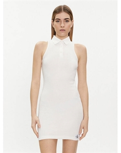 Летнее платье приталенного кроя, экрю Calvin klein