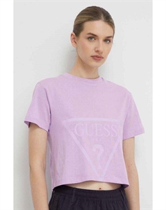 Хлопковая футболка, фиолетовый Guess
