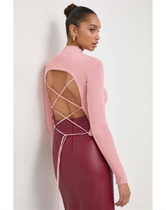 Хлопковый свитер, розовый Guess