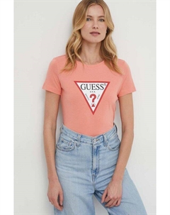 Хлопковая футболка, оранжевый Guess