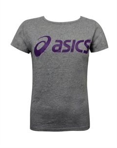 Женская футболка с логотипом, серый Asics