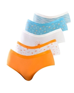 Набор из 5 женских хлопковых эластичных трусиков d4c17, мультиколор Dim