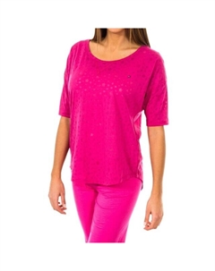 Женская футболка с рукавом 3/4 и круглым вырезом 1487903527, розовый Tommy hilfiger