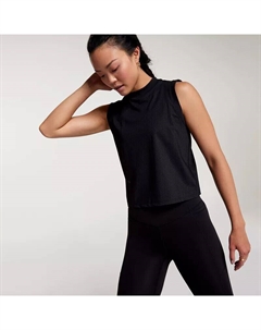 Женская майка с открытой сеткой и воротником-стойкой, черный Calia