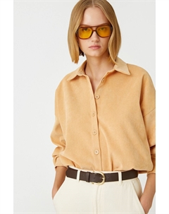 Женская бежевая рубашка, бежевый Koton