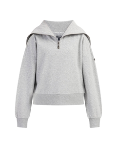 Толстовка Oversize Troyer Sweater, цвет Hellgrau Melange Dreimaster