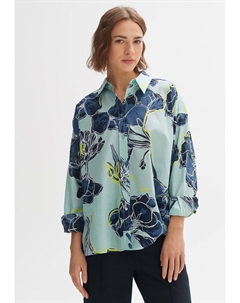 Блузка-рубашка LANGARM FENLO BLOOM, цвет coal blue Opus