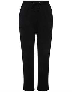 Спортивные брюки хлопковые на кулиске, черный Ulla popken