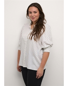 Блузка-рубашка KCTHORI, цвет chalk black dot Kaffe curve