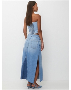 Топ, синий деним/голубой Pull & bear