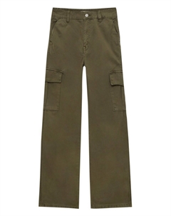 Брюки карго, хаки Pull & bear
