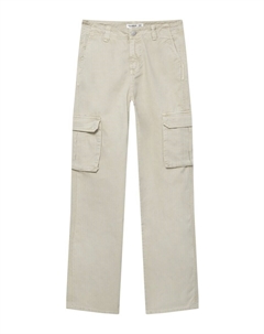 Брюки карго, экрю Pull & bear