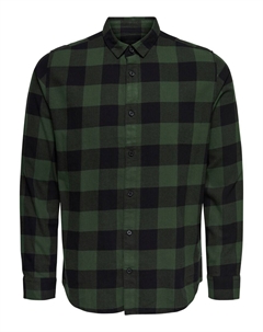 Рубашка узкого кроя на пуговицах Gudmund, темно-зеленый Only & sons