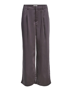 Брюки свободного кроя со складкой спереди DEBRA, темно-серый Object