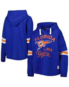 Женский пуловер с капюшоном Pressbox Royal Florida Gators Super Pennant Unbranded
