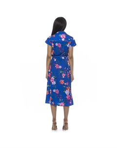 Женское платье миди с запахом и завязкой на талии Paris Surplice, бежевый Alexia admor