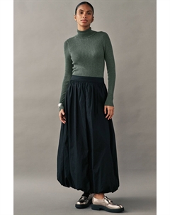 Джемпер с высоким воротником, связанный в рубчик, зеленый Next