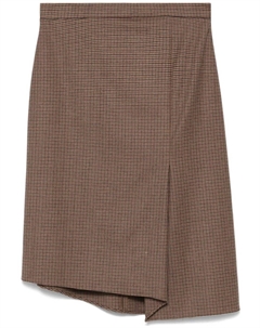 Юбка миди в ломаную клетку, коричневый Aspesi