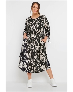 Платье мидакси с завязками на рукавах 3/4, черный Yours curve