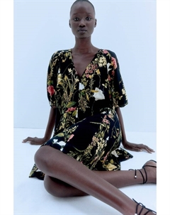 Платье с расклешенной юбкой, черный H&m